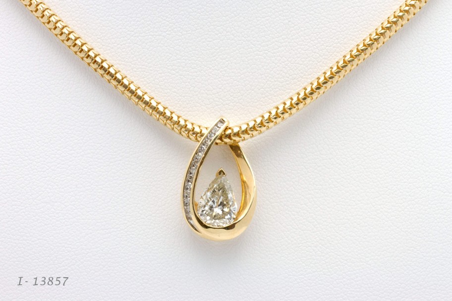 Westchester Gold 14K Yellow Gold 2.29 Pear Diamond Slider I-13856 and 13857